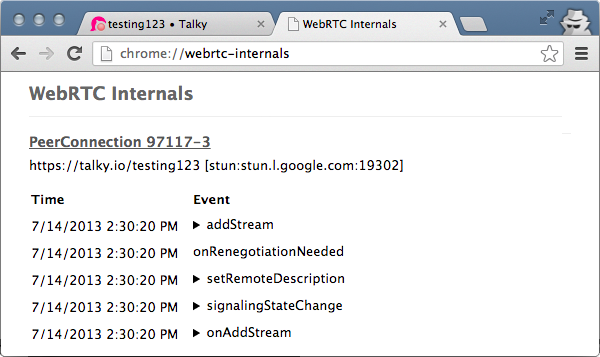 chrome://webrtc-internals